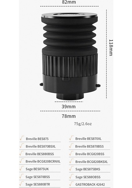Breville Üfleme Tozu Haznesi Kahve Öğütücüye Uygun (Metal Kapak) (Yurt Dışından) fiyatları