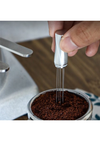 Wdt Aracı Espresso Dağıtım Aracı 5 Iğneli Kahve Karıştırıcı Siyah (Yurt Dışından)