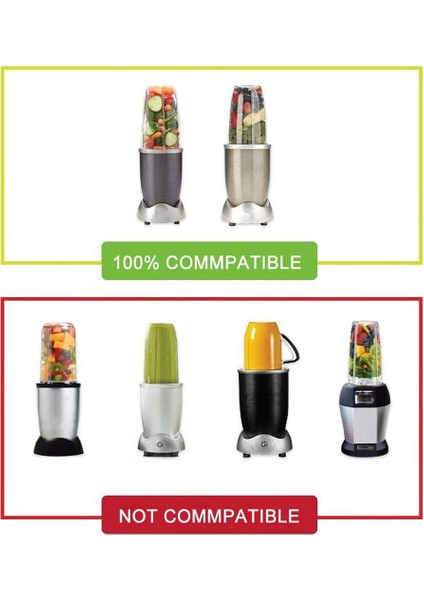 Nutri Nb 600W/900W Blender Için 2 Paket 24OZ Kapaklı ve Contalı Bardaklar (Yurt Dışından)
