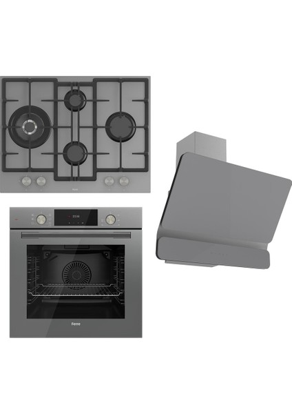 Flowart Serisi Gri Set (ED078+ QMS63CPR +D082 )