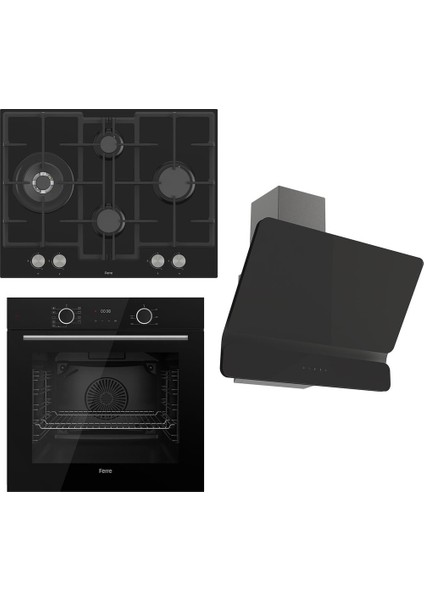 Fryart Serisi Airfry Pişirme Siyah Set (ED075 + XE63CS +D080 )
