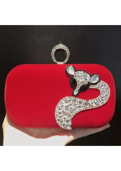 Kadın Nakış Tüylü Daire Şekli El Çanta (Yurt Dışından)