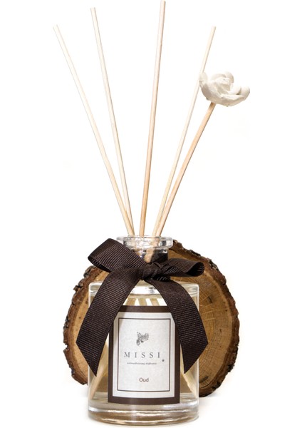 110 ml Silindir Şişe Oud Bambu Çubuklu Oda Kokusu