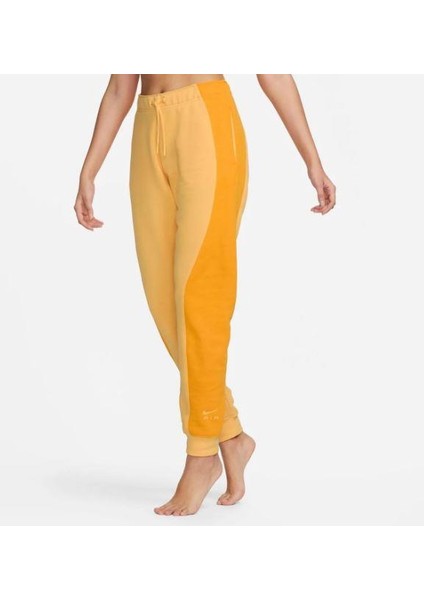 Air Fleece Jogging Sarı Kadın Eşofman Altı DV8050-795