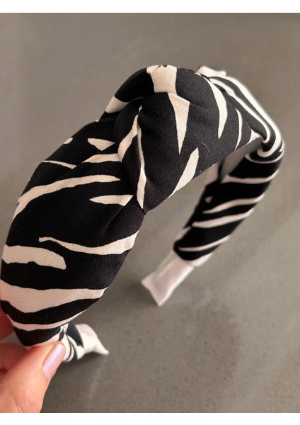 Kumaş Düğümlü Yumuşak Desenli Zebra Tropikal Kadın Günlük Saç Aksesuarı Taç fiyatları
