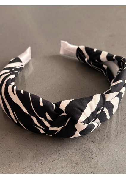 Kumaş Düğümlü Yumuşak Desenli Zebra Tropikal Kadın Günlük Saç Aksesuarı Taç fırsatları