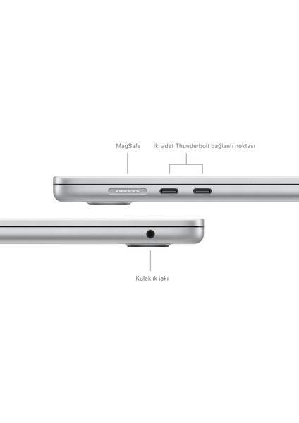 MacBook Air M3 Çip 8gb 512GB SSD Macos 15" Taşınabilir Bilgisayar Gümüş MRYQ3TU/A