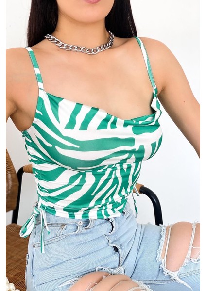 Kadın Ip Askılı Bershka Model Dijital Crop modelleri