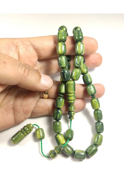 Emine Rişvani Usta Eseri Multi Color Sıkma Kehribar Sertifikalı 4292