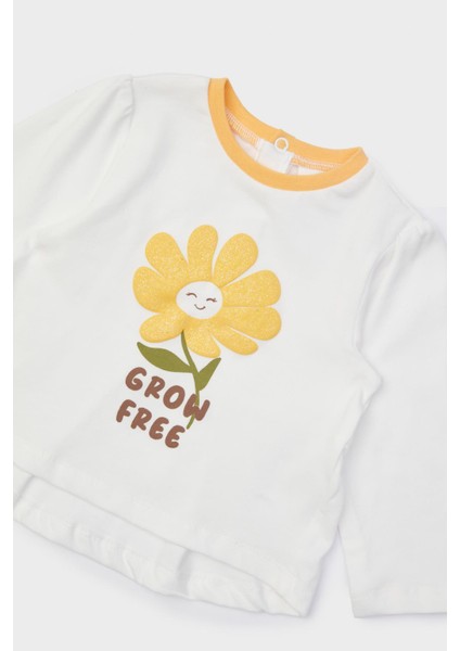 Kız Bebek Ekru T-Shirt 23FW1BG2516