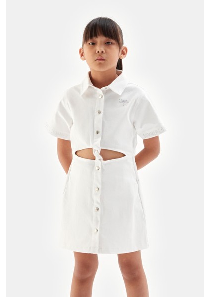 Kız Çocuk Beyaz Elbise 23SS1TJ4923