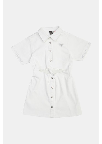 Kız Çocuk Beyaz Elbise 23SS1TJ4923