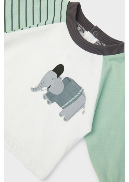 Erkek Bebek Beyaz T-Shirt 23FW0LT8504