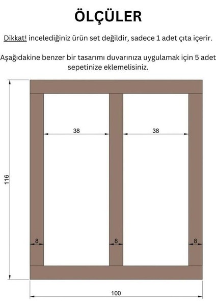 Renkli Duvarlar 1 Adet 8×100 cm Özel Mutfak Koridor Salon Tasarım Iskandinav Model Çıta Mdf Duvar Çıtası Paneli