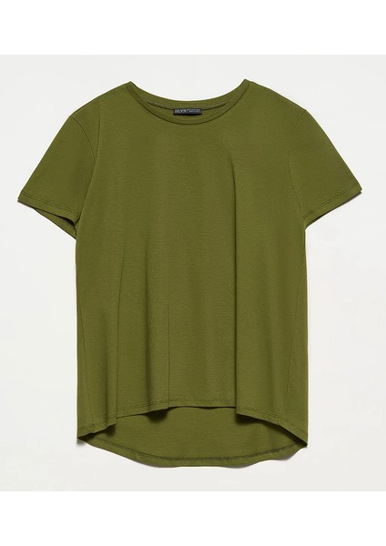 3471 Dilvin T-Shırt Bisiklet Yaka Basic