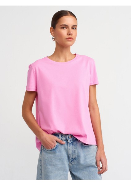 3471 Dilvin T-Shırt Bisiklet Yaka Basic