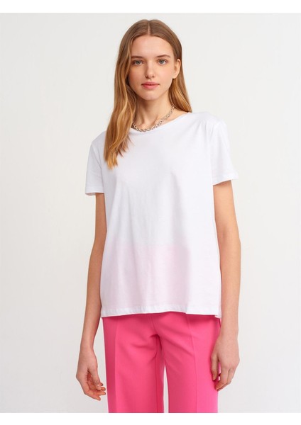 3471 Dilvin Bisiklet Yaka Basic T-Shirt