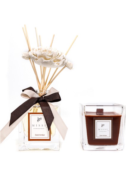 220 ml Dark Amber Oda Kokusu ve Kokulu Vegan Mum Seti fiyatları