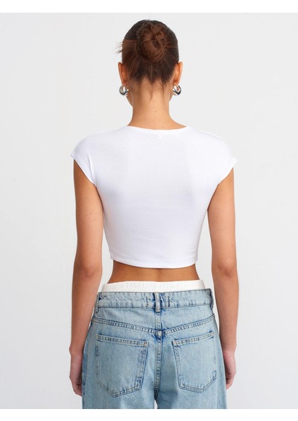 30528 Dilvin Crop Top Pamuk ve Modal Karışımlı fırsatları