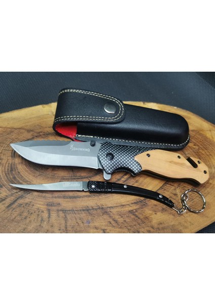 Isme Özel 21 cm Browning Çakı,kılçık Çakı ve Kılıf