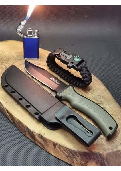 Kamp Outdoor 21 cm Avcı Bıçağı ve Ejder Çakmak Seti
