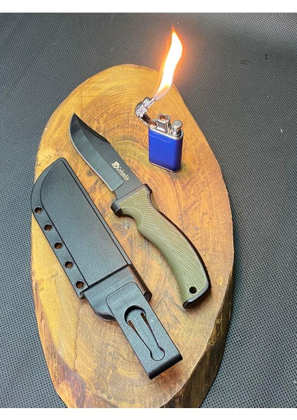 Kamp Outdoor 21 cm Avcı Bıçağı + Ejderha Çakmak Seti