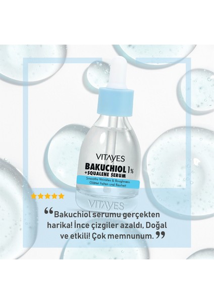 Retinol Alternatifi Doğal Bakuchiol - Squalene Cilt Serumu ile Cadı Fındığı Yüz Toniği Cilt Bakım Seti