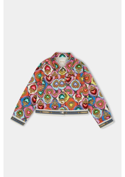 Bg Store Kız Çocuk Desenli Ceket