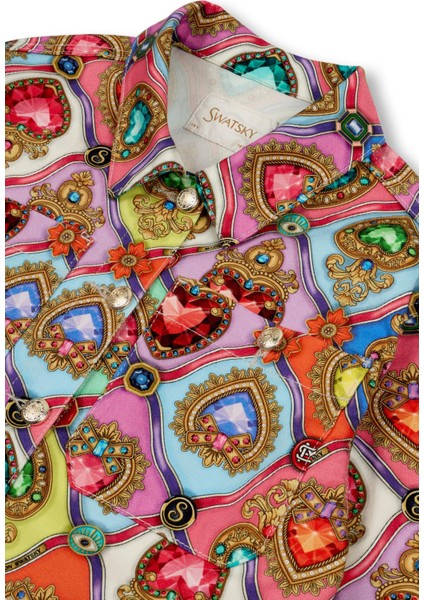 Bg Store Kız Çocuk Desenli Ceket modelleri