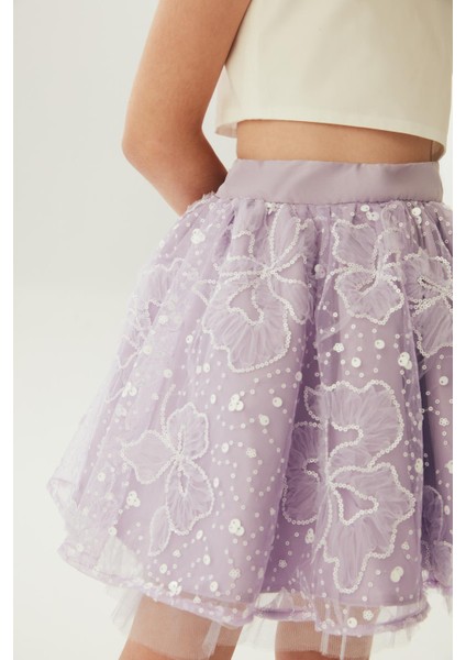 Kız Çocuk Lila Etek modelleri