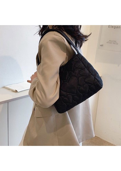 Moda Trendi Büyük Kapasiteli Tote Çanta Basit Rahat Omuz Çantası Basit Rahat Çanta Kadın (Yurt Dışından)