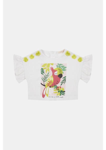 Kız Bebek Beyaz Tshirt 23SS0BG2539