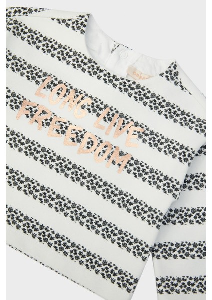 Kız Bebek Çizgili Sweatshirt 23FW0BG2407