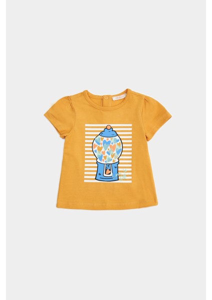 Kız Bebek Oranj Tshirt 23PSSBG2506