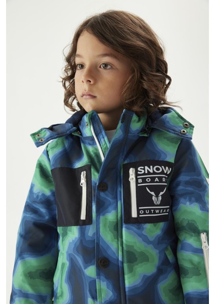 Bg Store Erkek Çocuk Desenli Kayak Takımı NS23FWN3804
