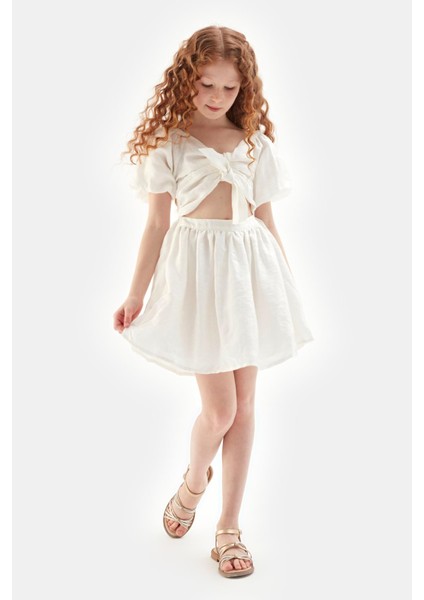 Kız Çocuk Beyaz Elbise 23SS0TJ4915
