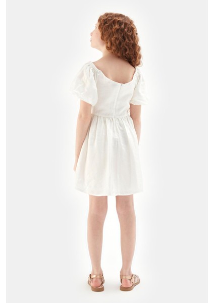 Kız Çocuk Beyaz Elbise 23SS0TJ4915