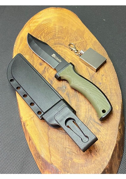 Kamp Outdoor 21 cm Avcı Bıçağı + Zippo Kibrit Çakmak Seti