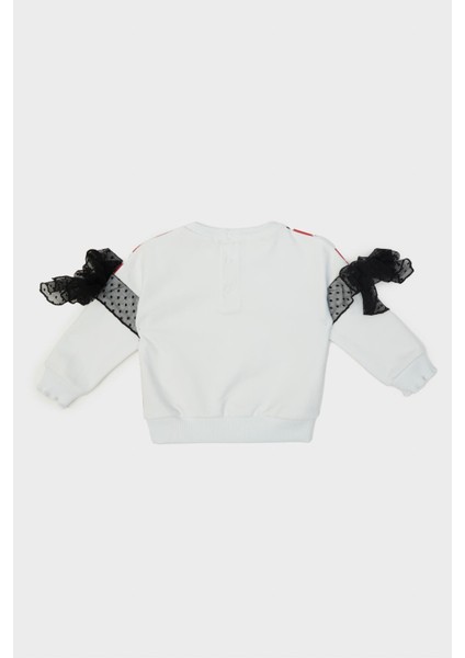 Kız Bebek Beyaz Sweatshirt 23PFWBG2401 fiyatları