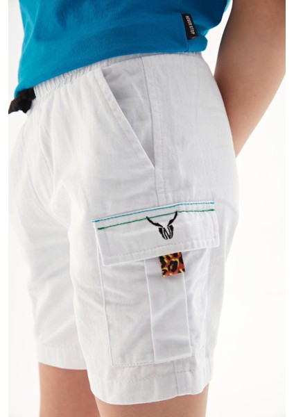 Erkek Çocuk Beyaz Şort 23SS0NB3132