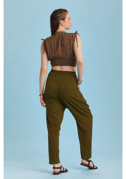 Beli Lastikli Pileli Yazlık Pantolon fırsatları