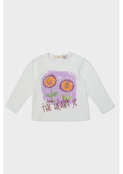 Kız Bebek Ekru T-Shirt 23PFWBG2504