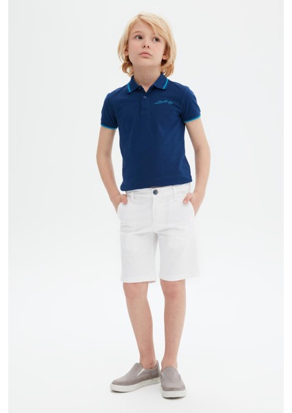 Erkek Çocuk Beyaz Şort 23SS0BK1463