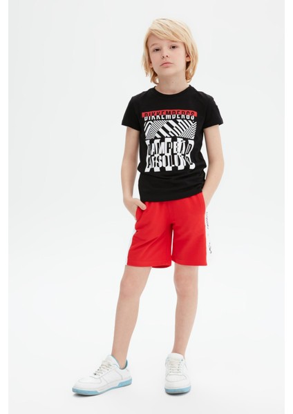 Erkek Çocuk Siyah T-Shirt 23SS0BK1563