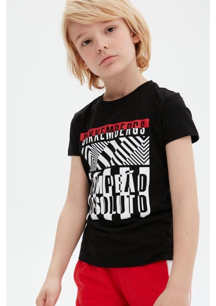Erkek Çocuk Siyah T-Shirt 23SS0BK1563 fiyatları