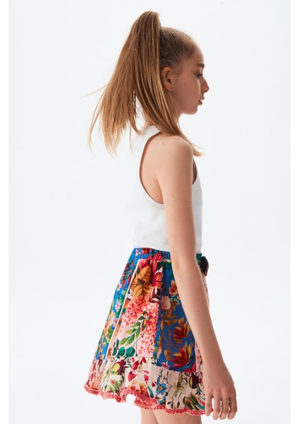 Kız Çocuk Desenli Etek 23SS2SW6322