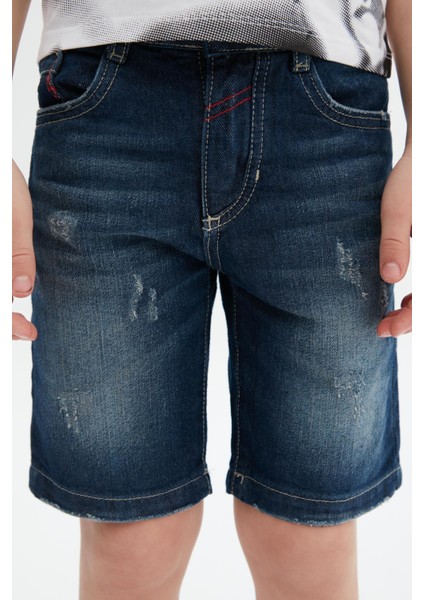 Erkek Çocuk Lacivert Jean Şort 23SS0BK1489 modelleri