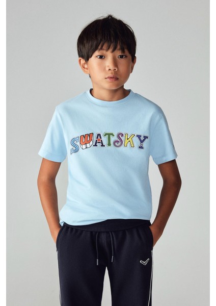 Erkek Çocuk Açık Mavi T-Shirt 23PFWSW1568