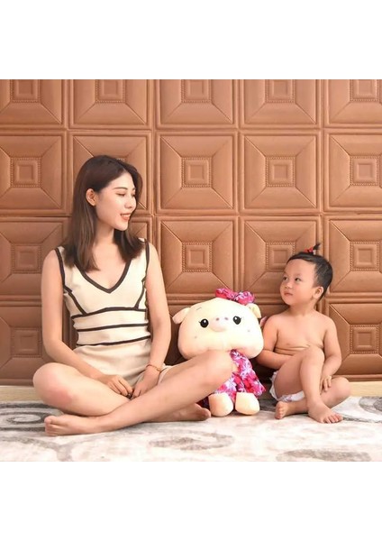 Sarı Stil 70CMX70CM Duvar Kağıdı 3D Stereo Duvar Çıkartmaları Oturma Odası Tv Arka Plan Duvar Yumuşak Paket Ktv Dekorasyon Kendinden Yapışkanlı Su Geçirmez Sıcak Yatak (Yurt Dışından) modelleri