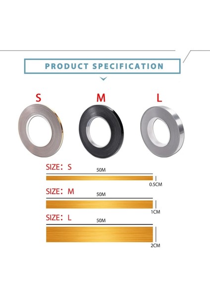Siyah Stil M-1cm Gümüş Altın Yapışkan Yer Karosu Şerit Dikiş Etiket Bakır Folyo Bant Su Geçirmez Duvar Sızdırmazlık Bandı Ev Dekorasyon 0.*5000 cm (Yurt Dışından) modelleri